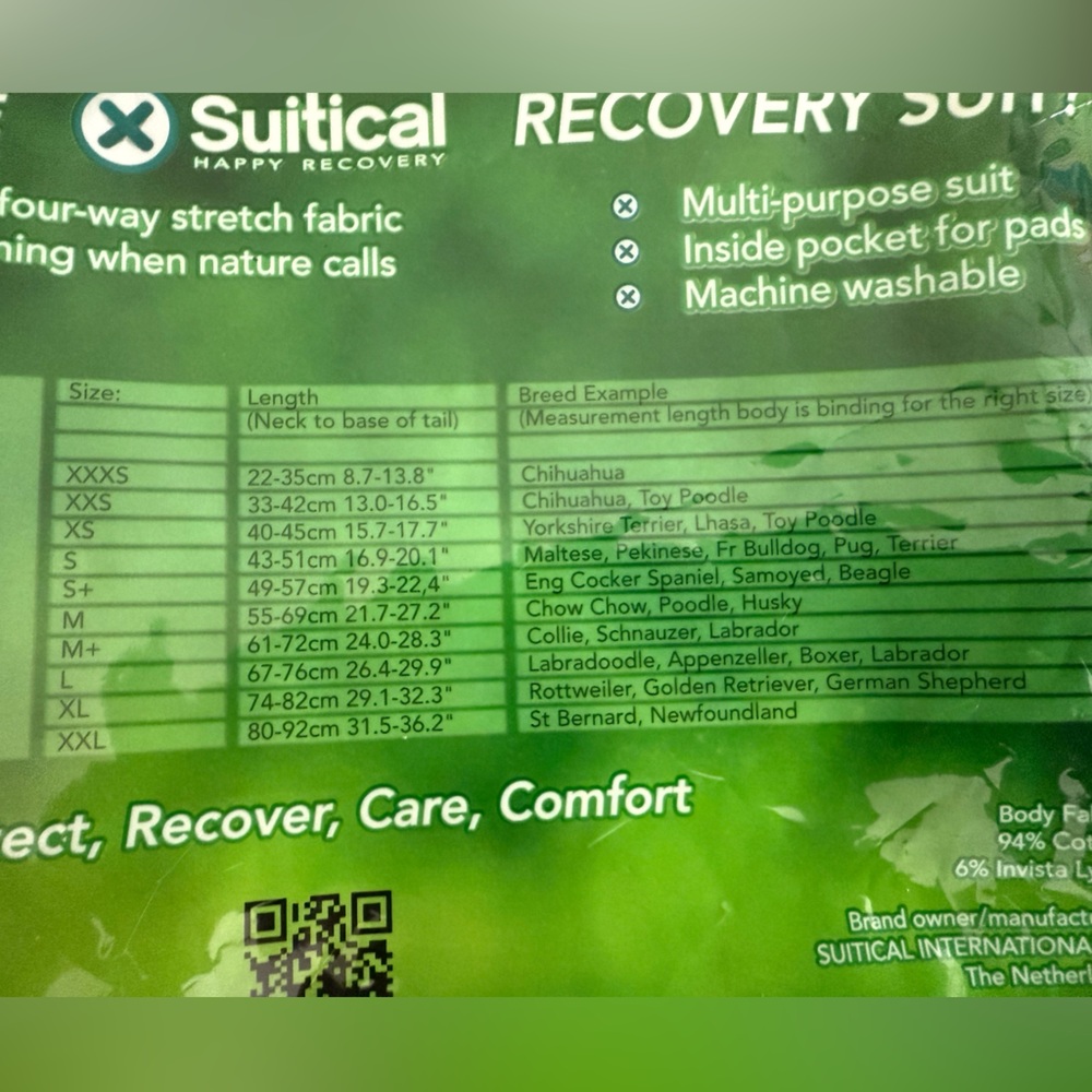 Suitical Dog Recovery Suit Size XL Cone Alternative Protects Wounds Skin Issues - Picture 3 of 5